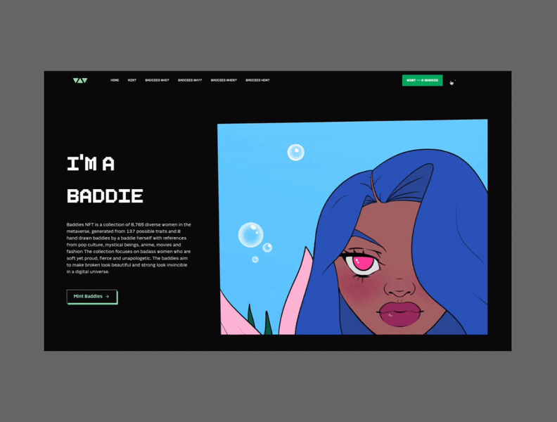 A baddies NFT experiment