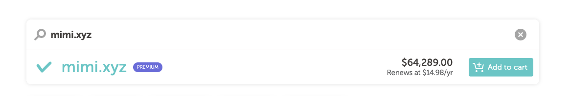 My recent obsession with xyz domains